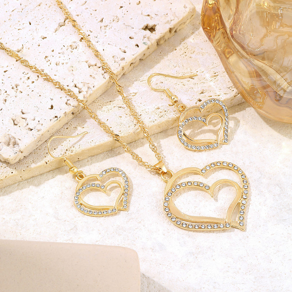 Thumbnail: The Amora Entwined Hearts Jewellery Set