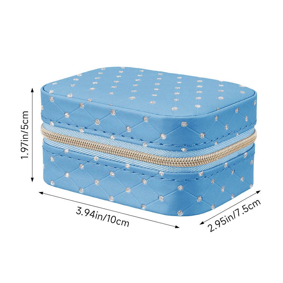 Thumbnail: The Chelsea Quilted Travel Jewellery Case