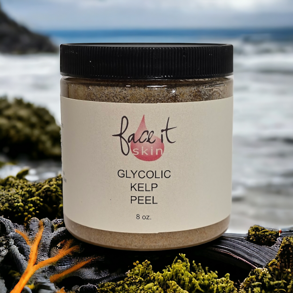 Thumbnail: Glycolic Kelp Peel in bold, clean skincare jar.