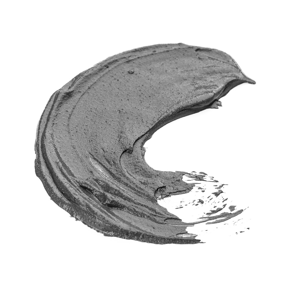 Glow Mask as visible charcoal clay texture