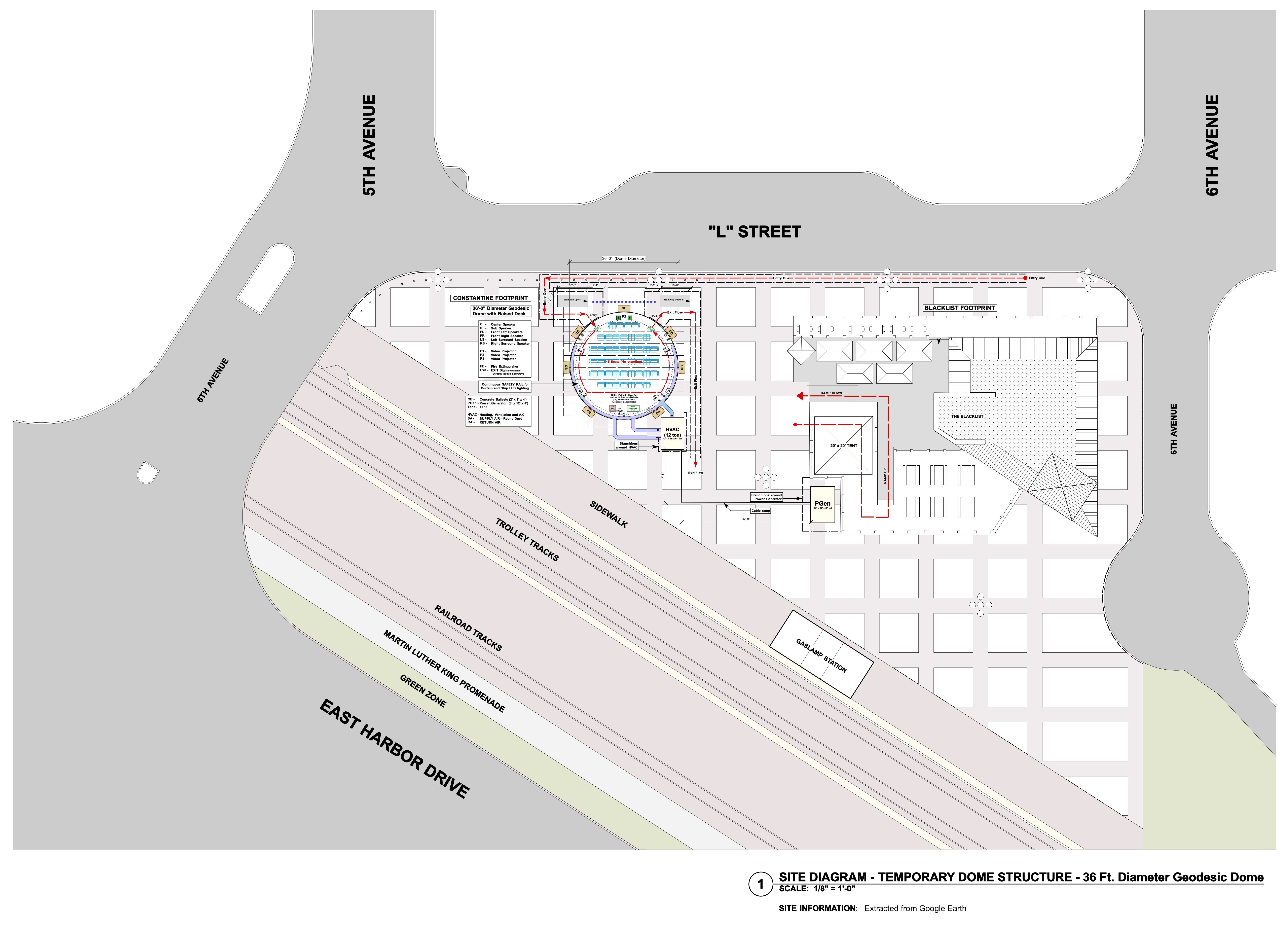 COMICON DOME (San Diego) SITE PLAN