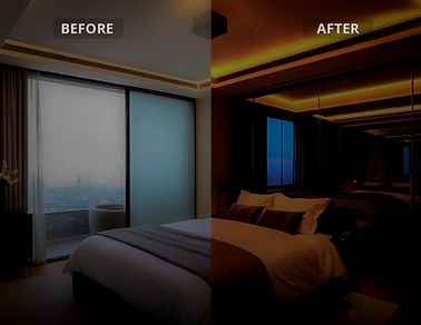 Custom lacquered glass wardrobe for residential interiors