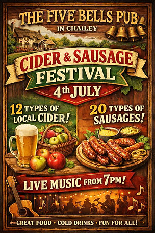 Cider & Sausage festival poster
