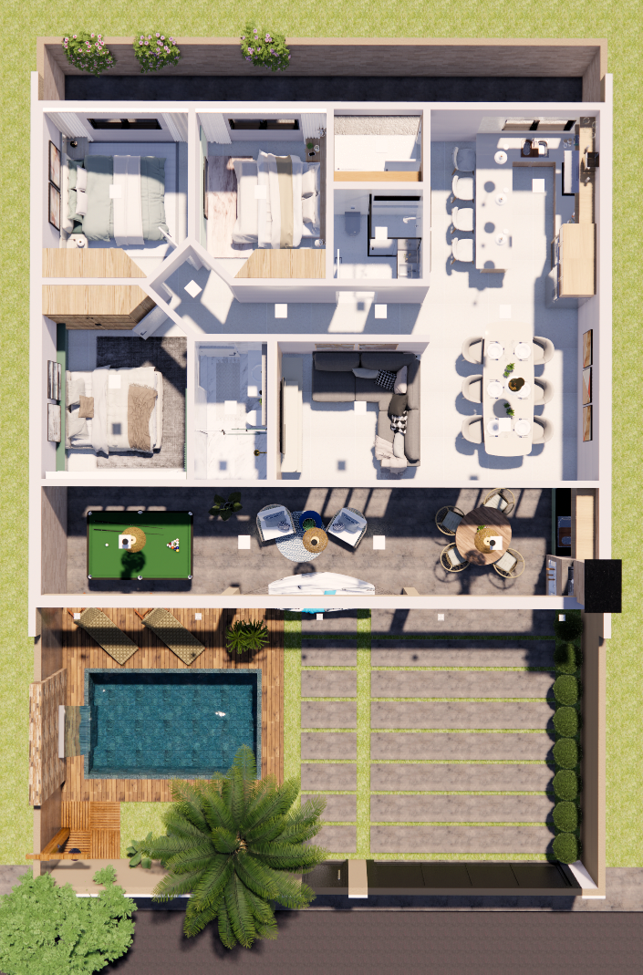 Miniatura: HABITACIÓN DE 3 HABITACIONES - TERRENO 12X18m REF. 12E24