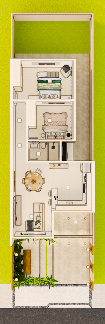 Thumbnail: 2 BEDROOM HOUSE - LAND 6.60X22m REF. 6622