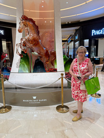 Sandra with her new ShanghaiTang purse