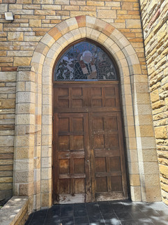 Archbishop Desmond Tutu stained glass