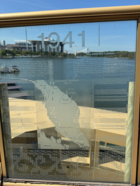Glass panel at the Millennium Monument