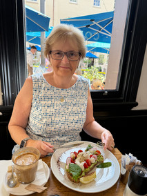 Awesome avocado on toast and coffee
