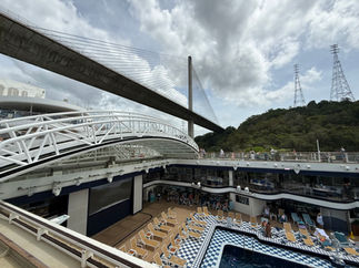 Passing under the Centennial Bridge