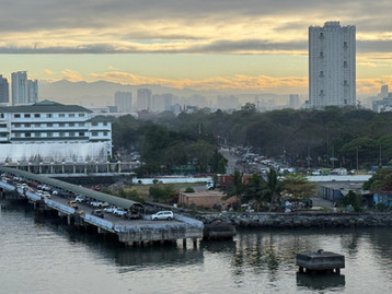 Smoggy Manila in the morning