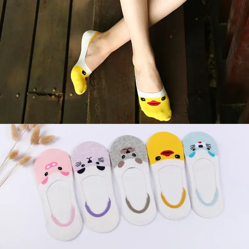 Thumbnail: Colorful Short Woman Sweat Summer Comfortable C Girl Women's Boat Socks Ankle