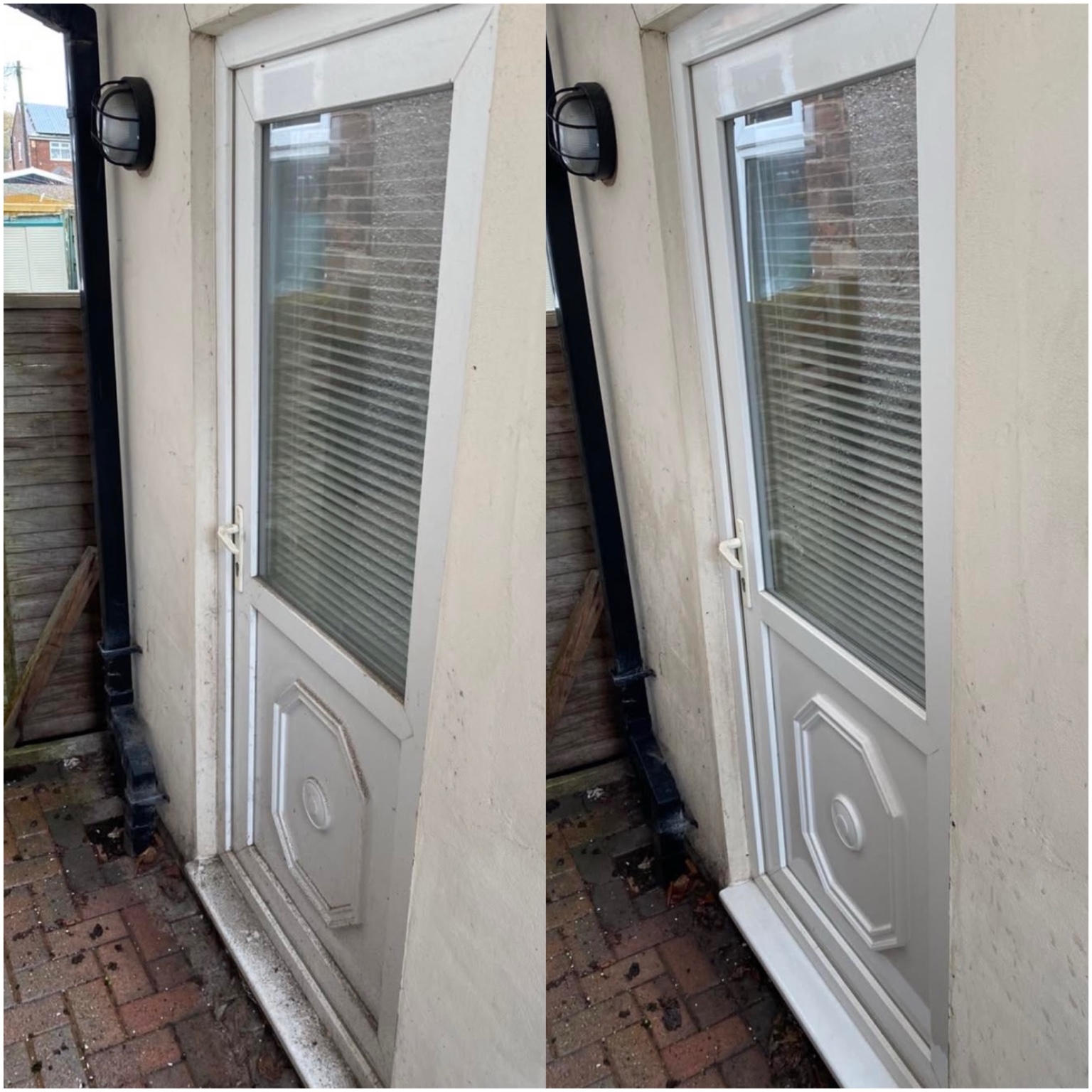 Door and frame cleaning result