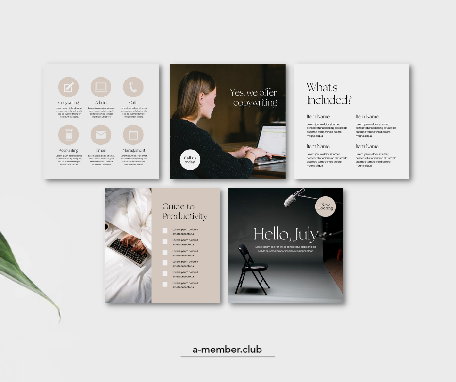 Thumbnail: Virtual Assistant Social Media Templates