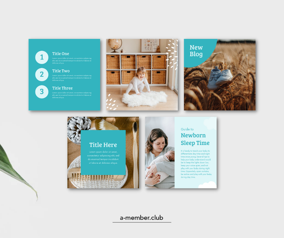 Thumbnail: Turquoise Baby Social MediaTemplates