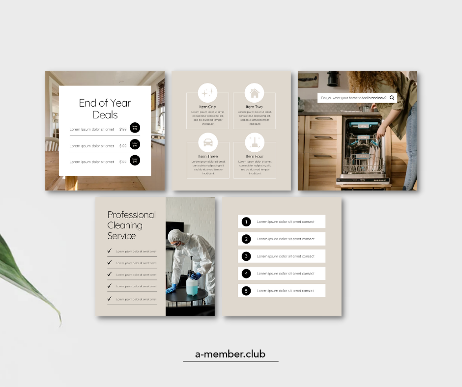 Thumbnail: Cleaning Business Social Media Templates