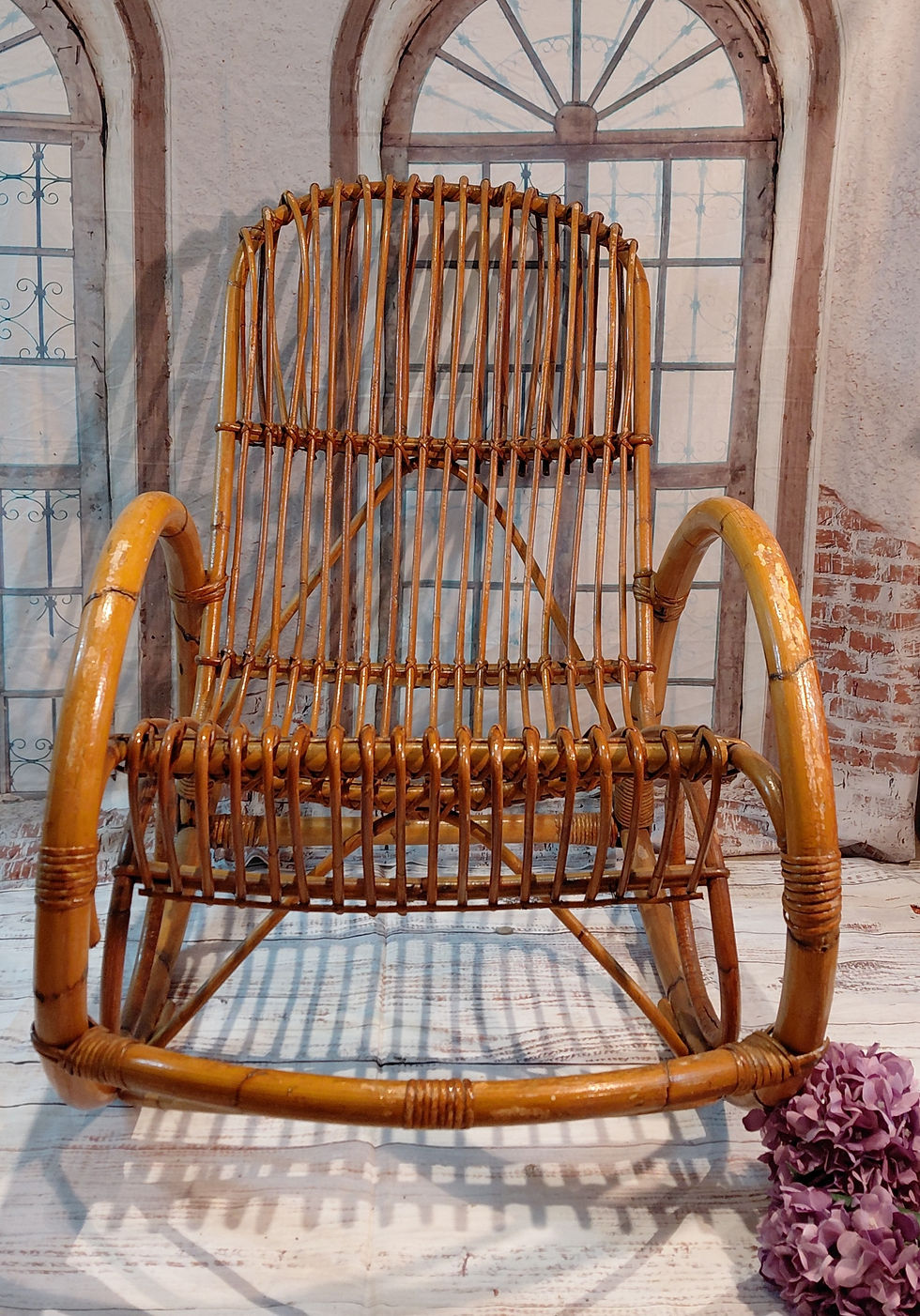 Miniatura: Sontuosa Sedia a Dondolo Vintage – Anni '80