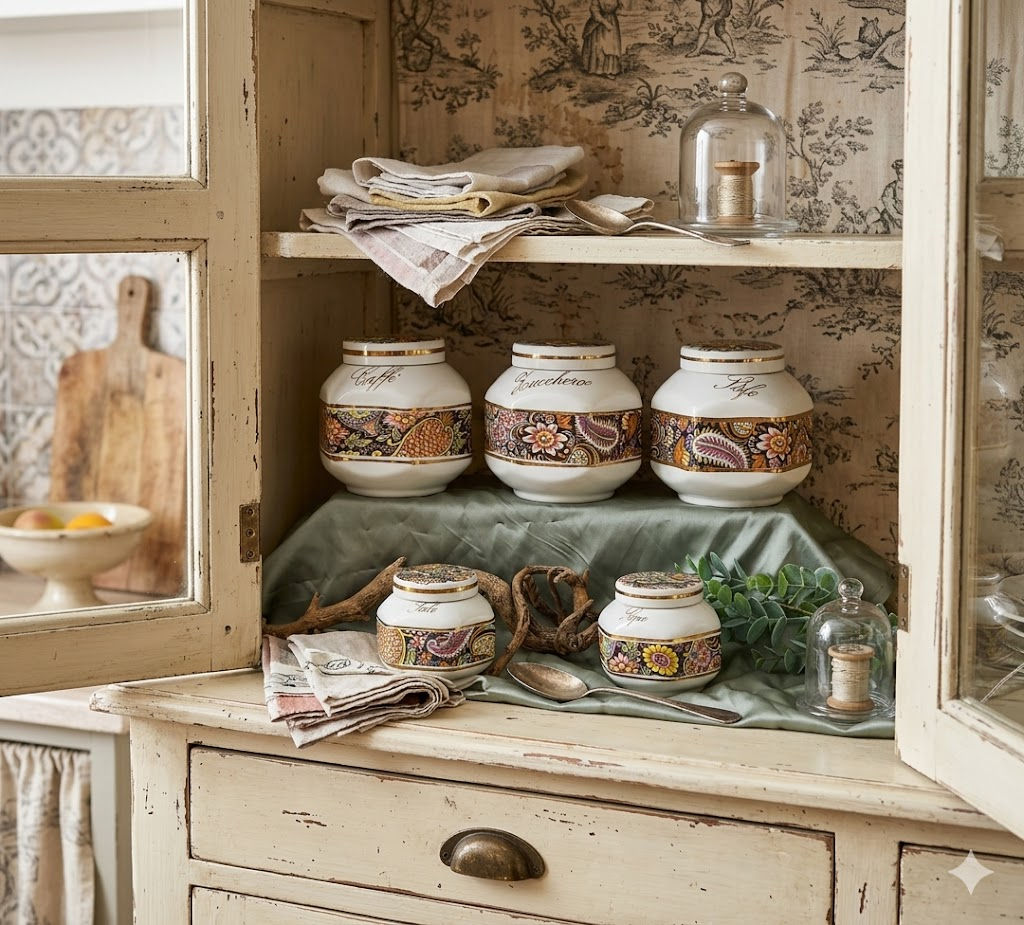Set contenitori in ceramica vintage... Un Tocco di Eleganza d'Altri Tempi per la