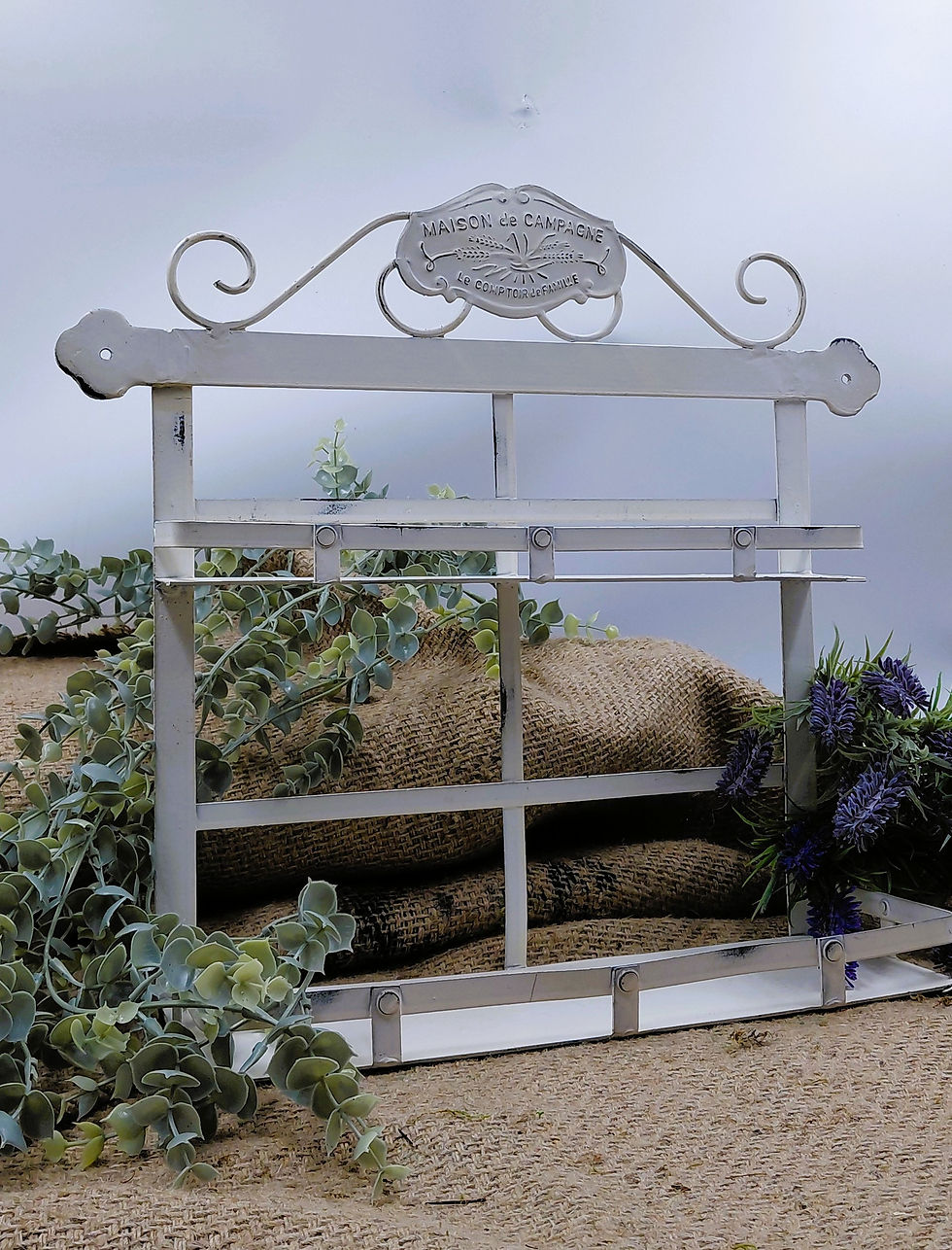 Miniatura: Incantevole Scaffaletto Shabby Chic in Metallo Bianco
