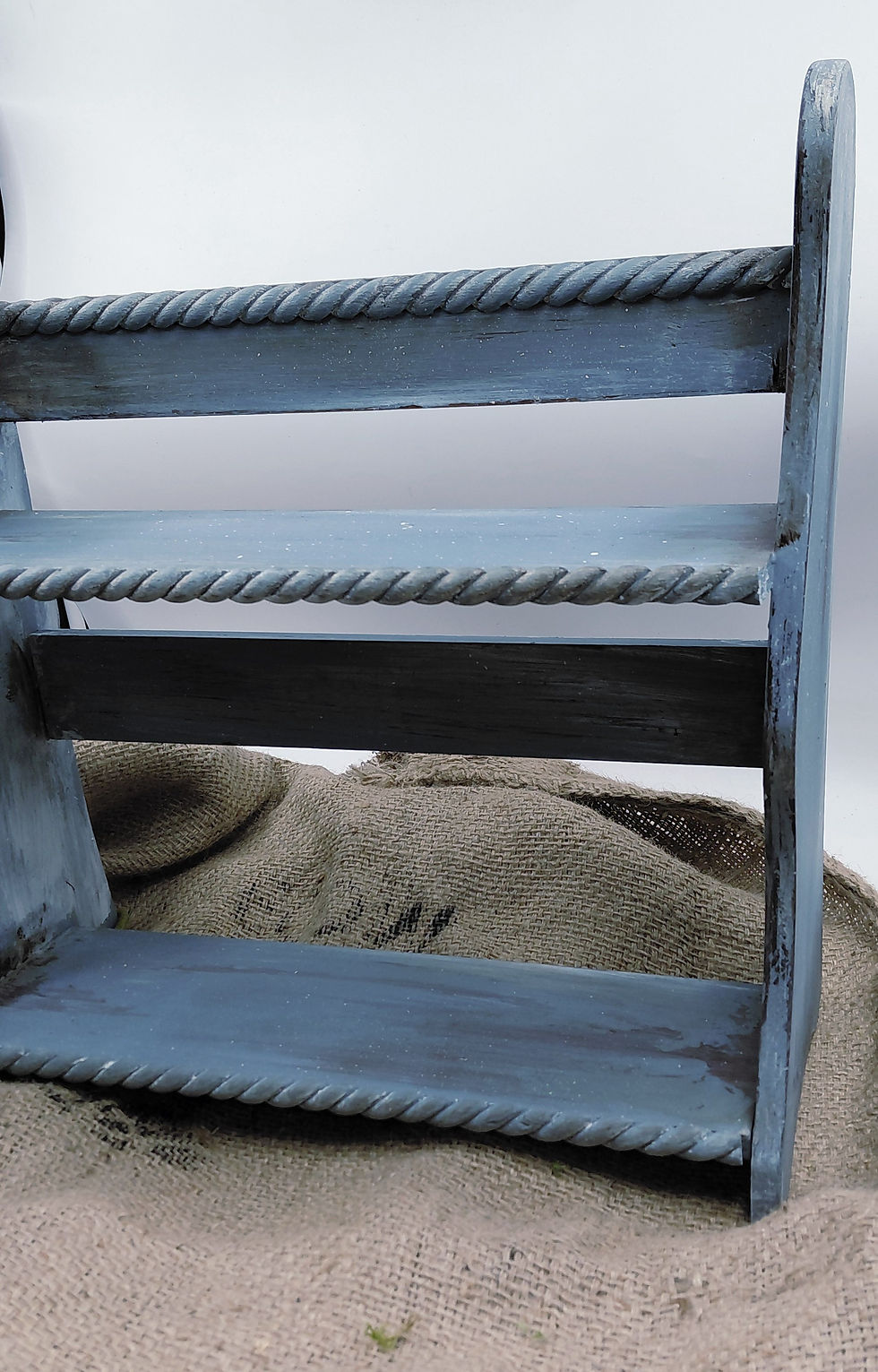 Miniatura: Un tocco di rustica eleganza... Mensola Shabby Chic Azzurro Polvere