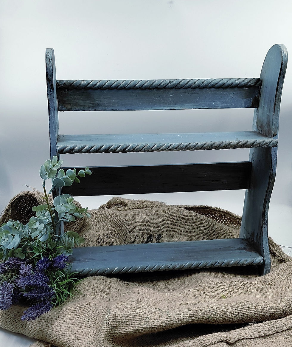 Miniatura: Un tocco di rustica eleganza... Mensola Shabby Chic Azzurro Polvere
