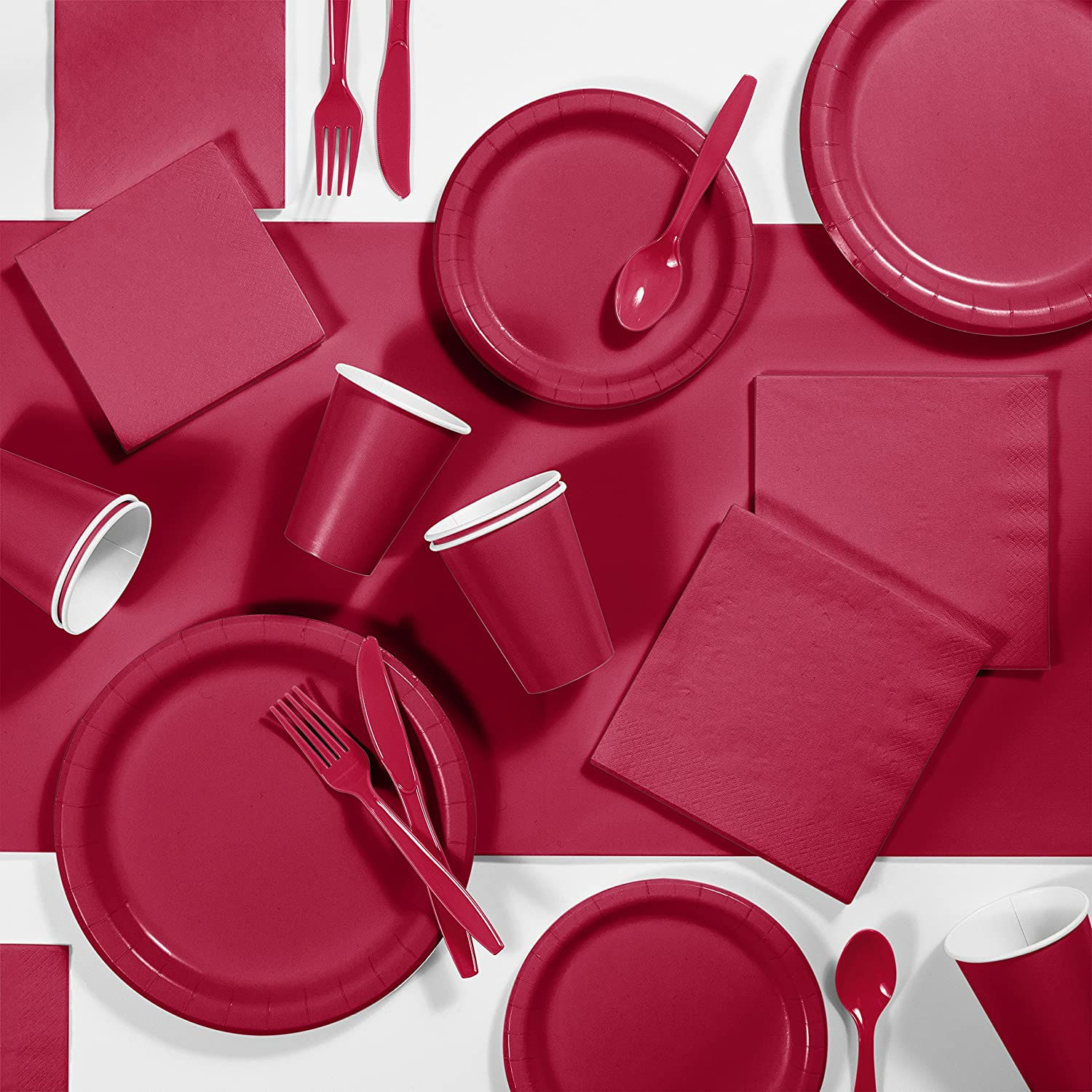 Classic Red Party Supplies Kit, Serves 24