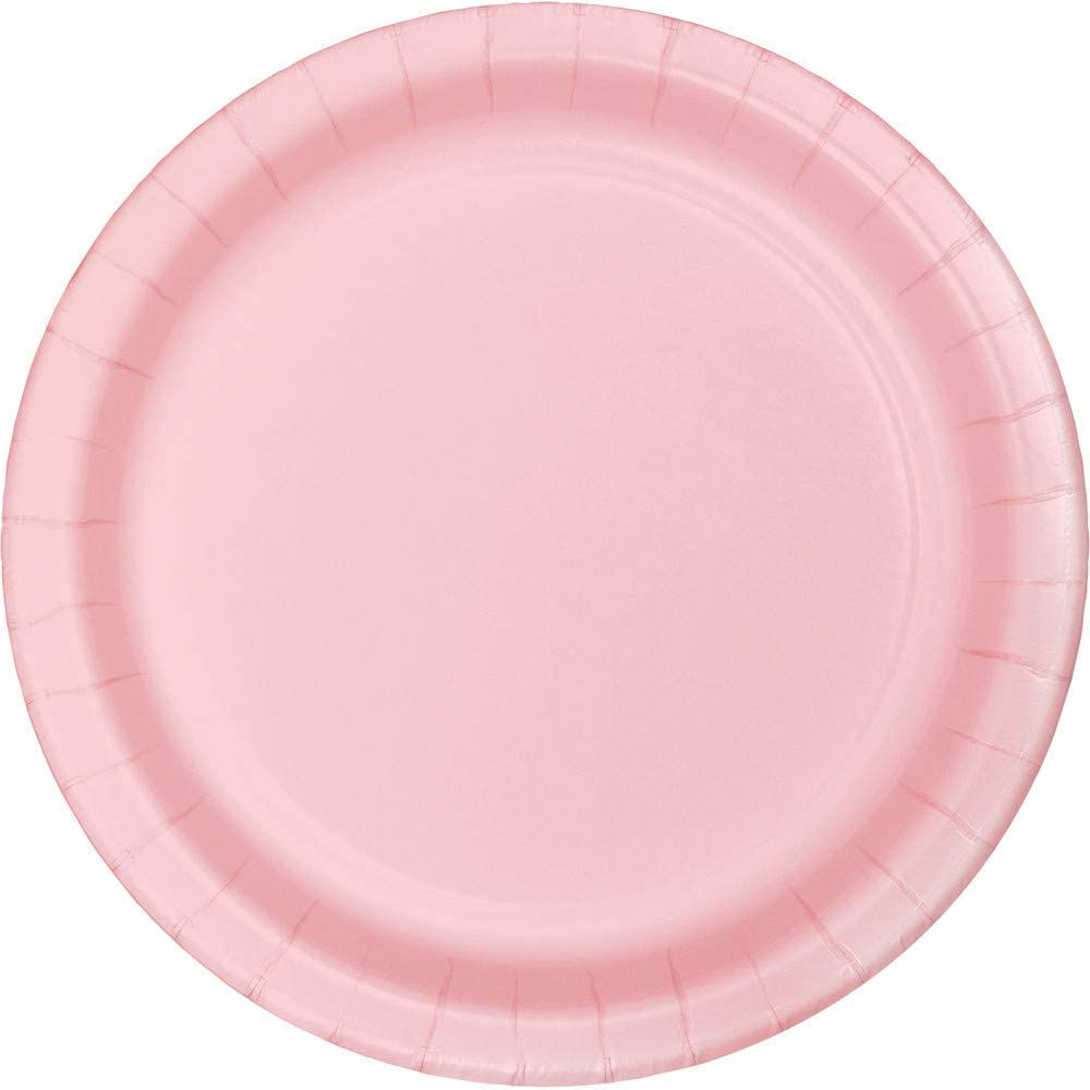 Pack Of 240 Classic Pink Paper Party Plates Round plates  Disposabl