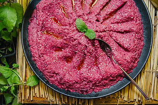 Roasted Beet White Bean Hummus
