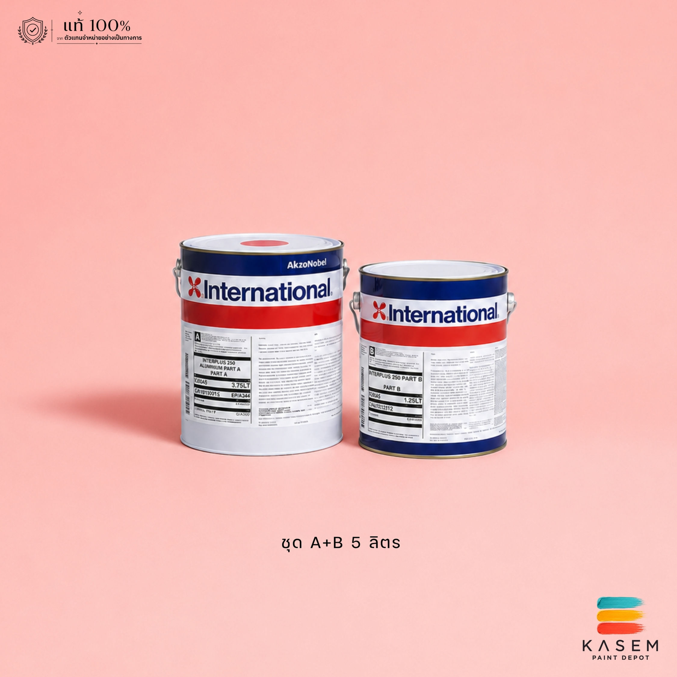 International Interplus 256 สีอินเตอร์เนชั่นแนล อินเตอร์พลัส สีอลูมิเนียม 5ลิตร