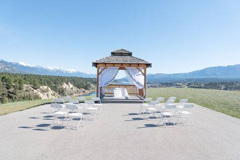 Decorated Gazebo overlooking the Wilmer Wetlands in Invermere BC