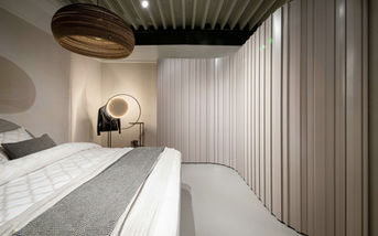 interieurfotografie projectontwikkelaars - strakke showroom bedstee in Zaandam