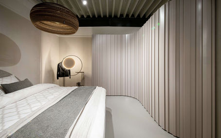 interieurfotografie projectontwikkelaars - strakke showroom bedstee in Zaandam