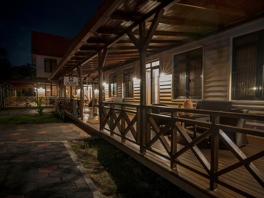 Hotel 't Peperpot 's nachts verlicht, bedrijfsfotografie