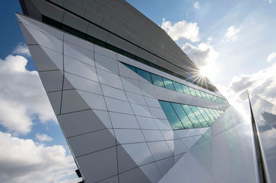 Architectuurfoto's van het gebouw van Tommy Hilfigger in Amsterdam