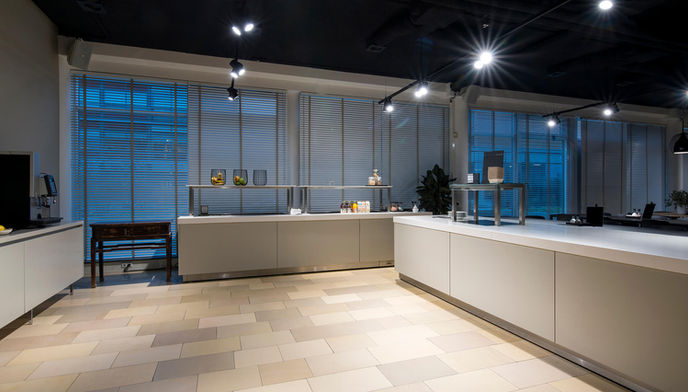 Interieurfoto's van het bedrijfsrestaurant van Bestseller in Amstelveen