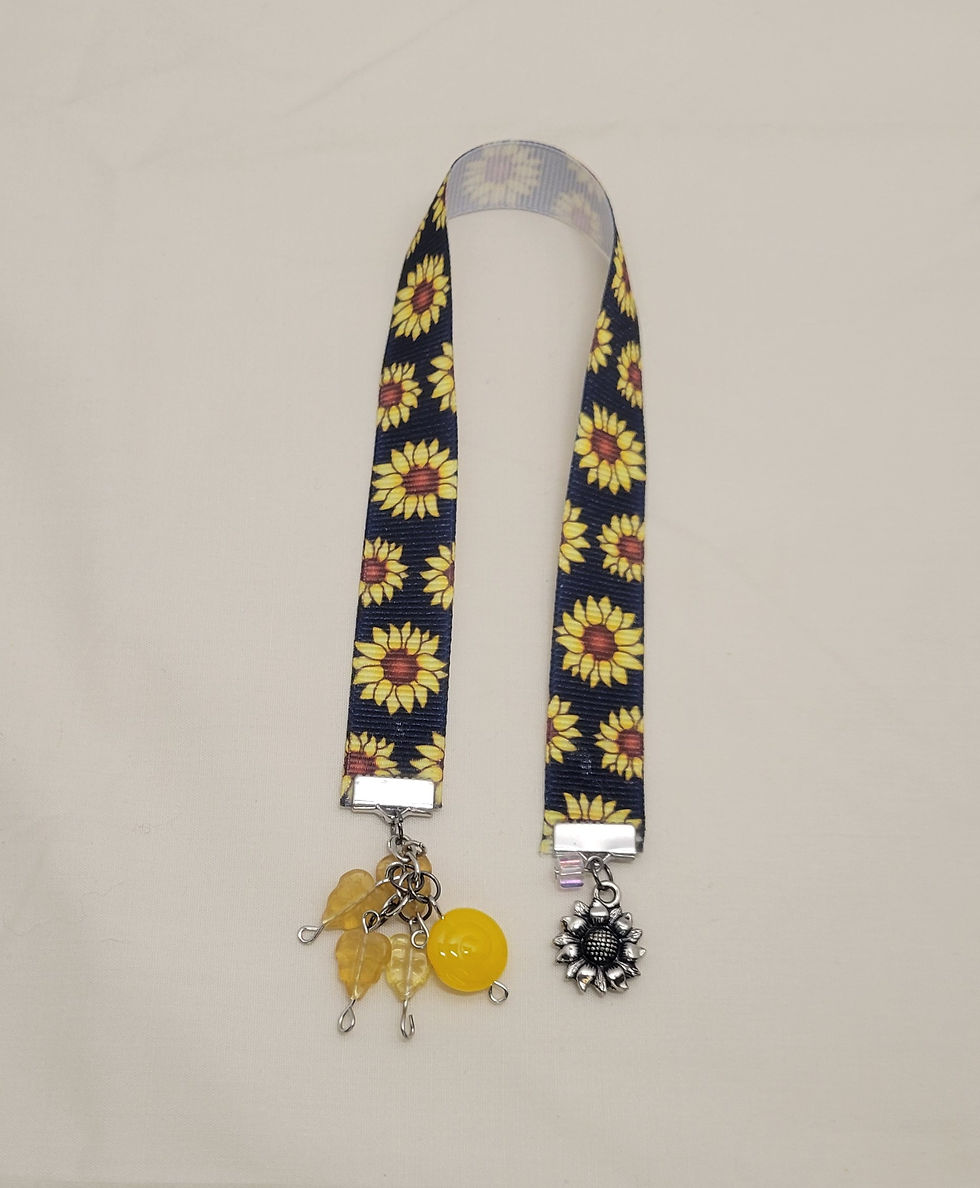 Silver Sunflower Bookmark