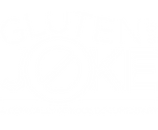 Gluten is a Joke Logo TAG WHITE TRANSPAR