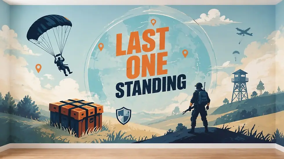 Last One Standing survival game wall mural Al Barari Dubai