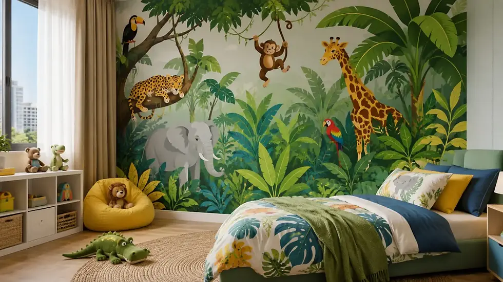 Wall mural Dubai kids room custom adventure theme design