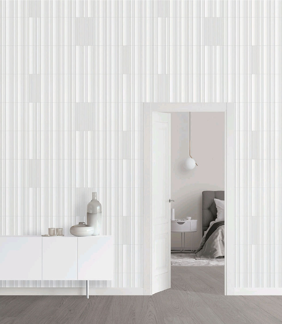 Minimal vertical stripe wallpaper mural for modern bedrooms in Al Ain Road