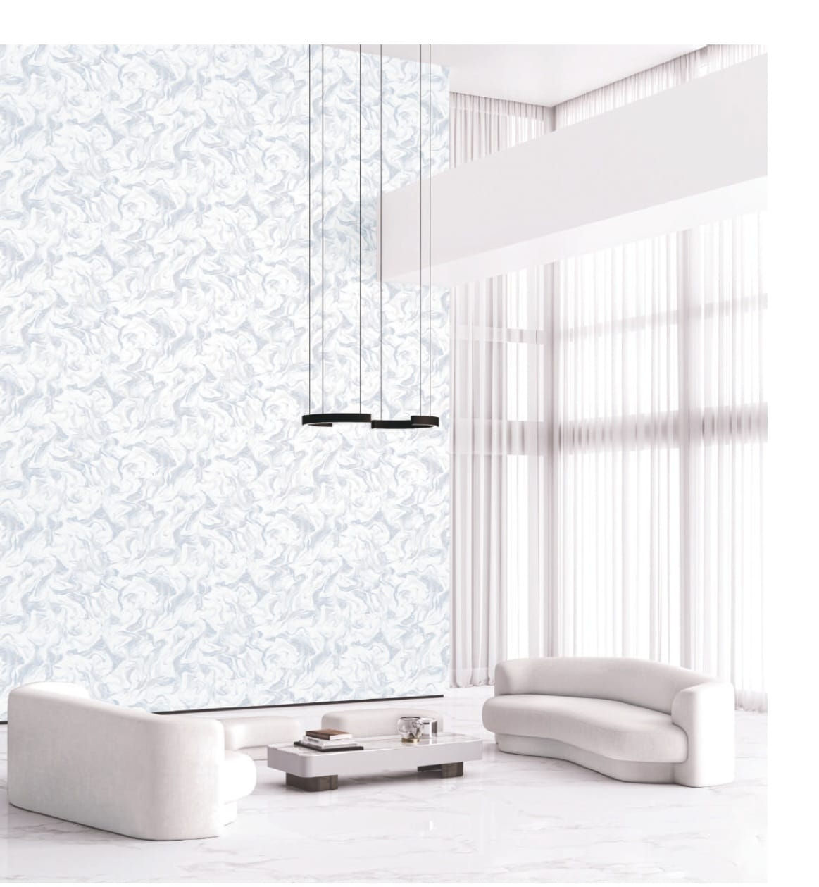 Soft plaster textured wallpaper mural for minimalist rooms in Barsha Heights