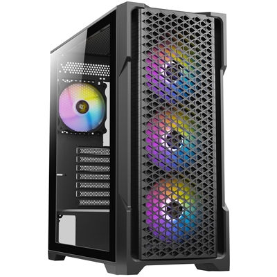 ANTEC AX90 Case, Black, Mid Tower, 1 x USB 3.0 / 2 x USB 2.0, Tempered Glass ...