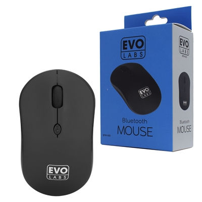Evo Labs BTM-001 Bluetooth Mouse, 800 DPI Optical Tracking, Full Size, 3 Butt...