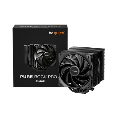 be quiet! Pure Rock Pro 3 CPU Cooler, Black, Universal Socket, 2 x Pure Wings...