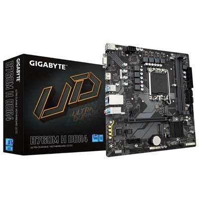 Gigabyte B760M H DDR4 Ultra Durable Intel 1700 Socket Motherboard, Micro-ATX,...