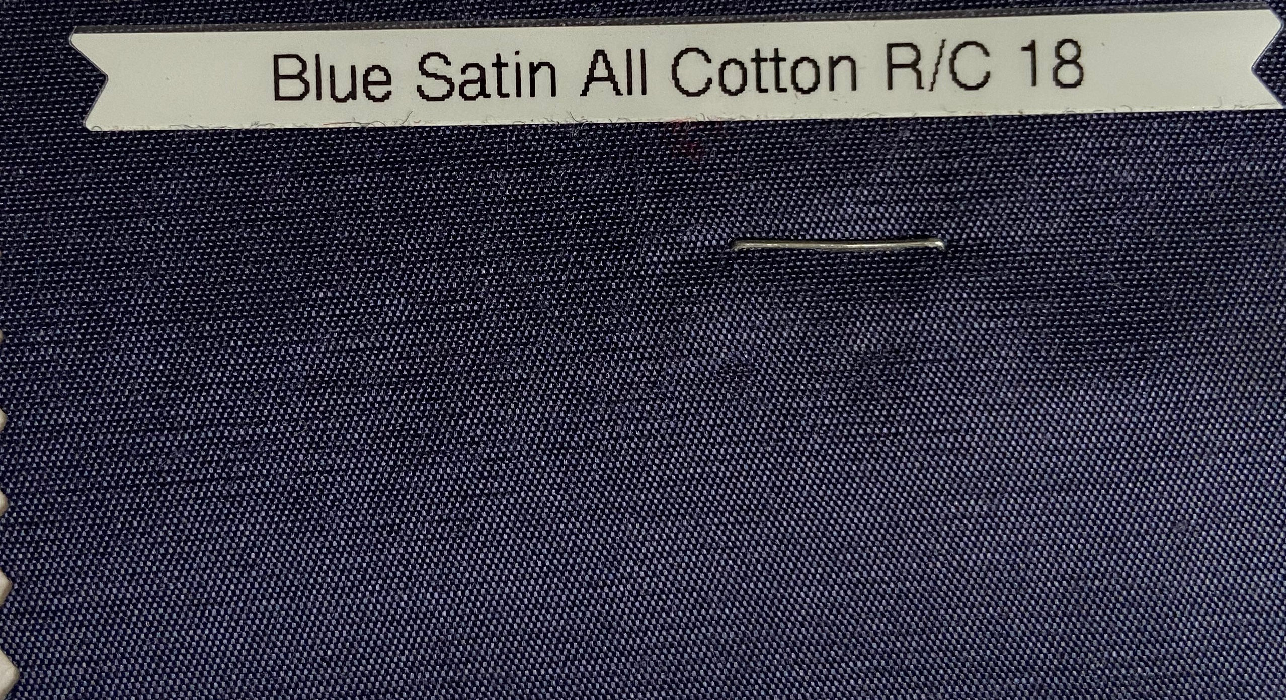 Blue Satin All Cotton R/C 18