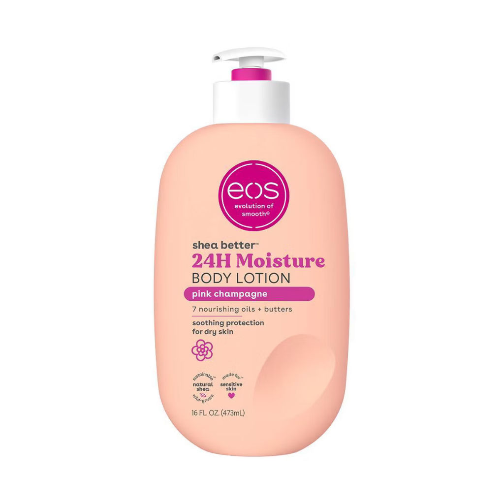 EOS Shea Butter 24 H Moisture Body Lotion. Pink Champagne
