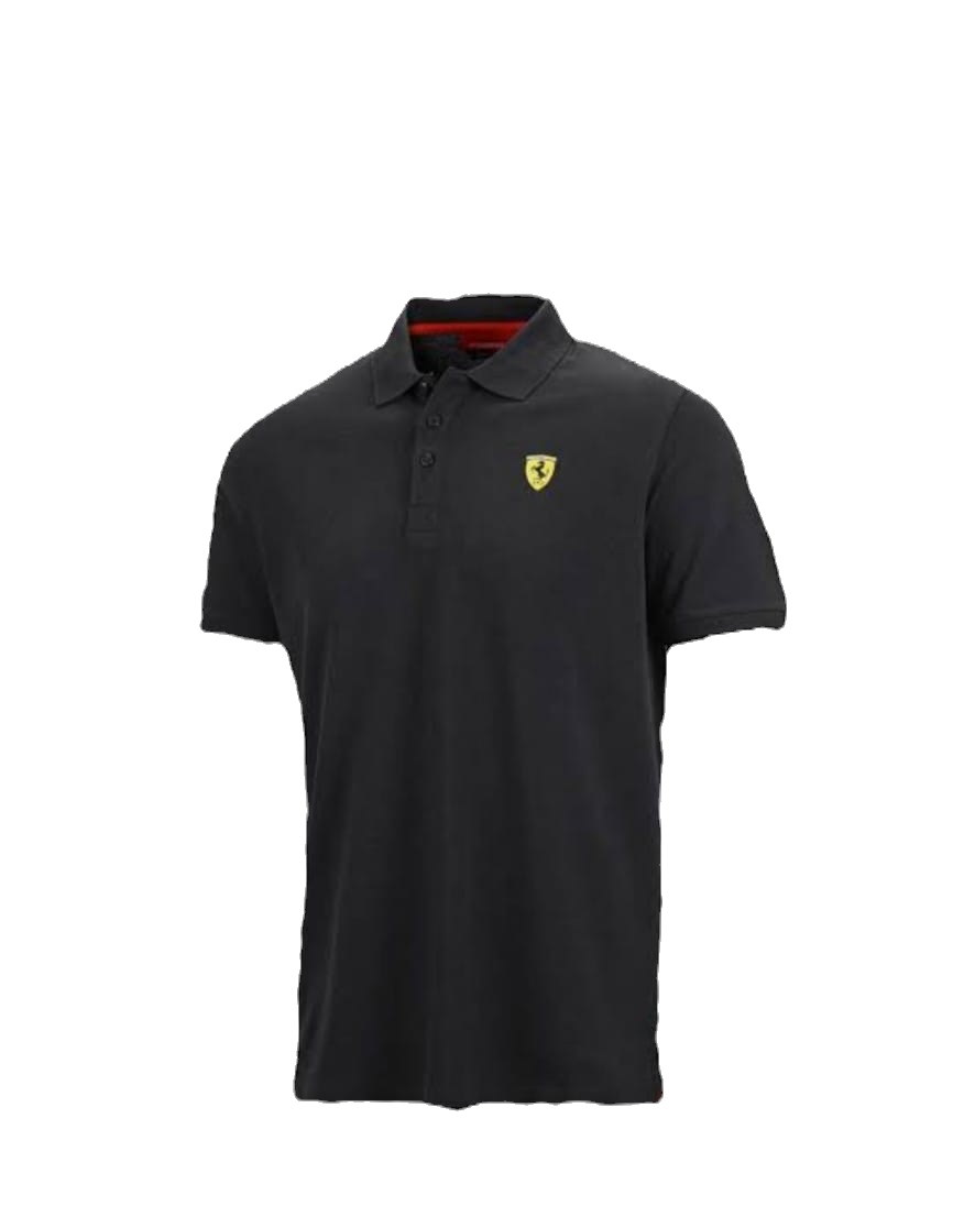 Adults Black Ferrari SP Golf Shirt