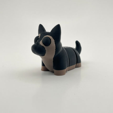 Cute Articulated german shepherd dog Mini Fidget toy  3D printable STL model from Dijon Prints