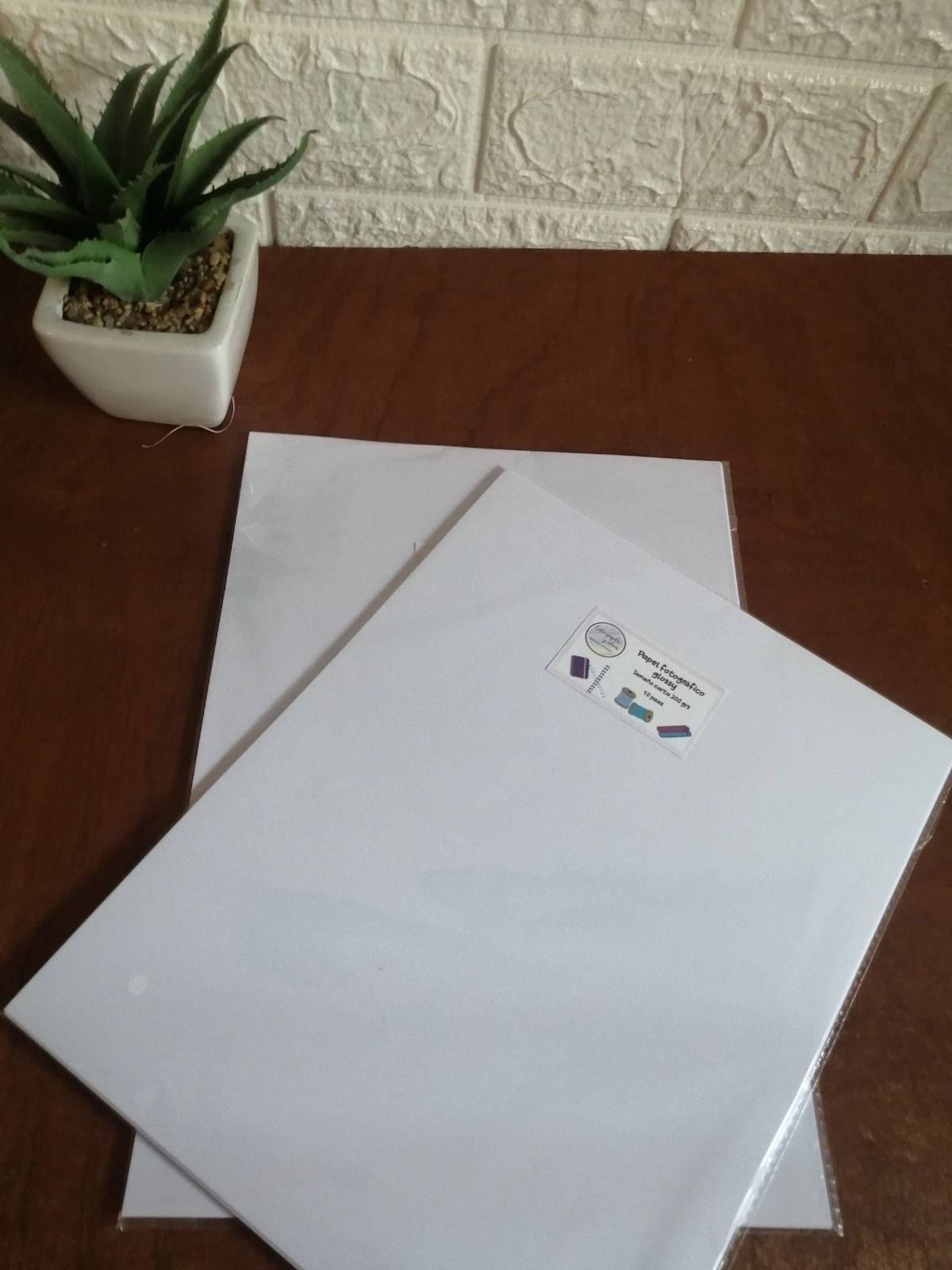 Papel fotográfico Glossy tamaño carta 200 grs. 10 piezas